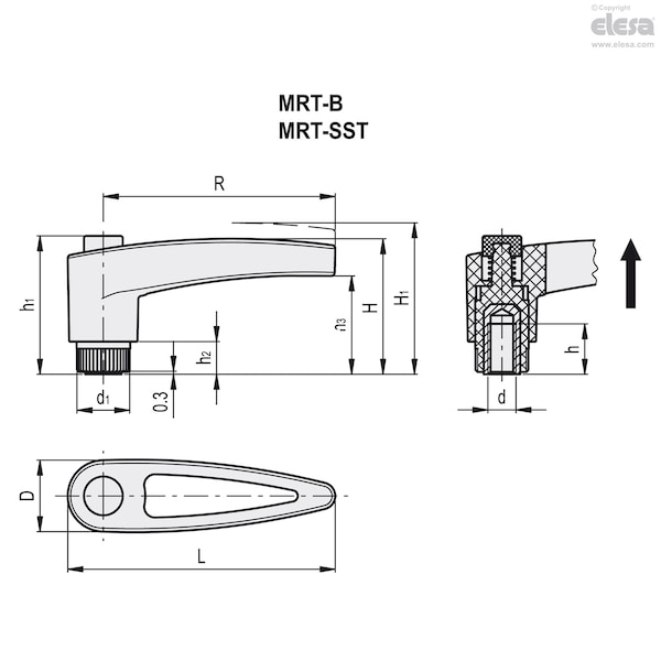 Brass Boss, Threaded Hole, MRT.65-B-M6-C1